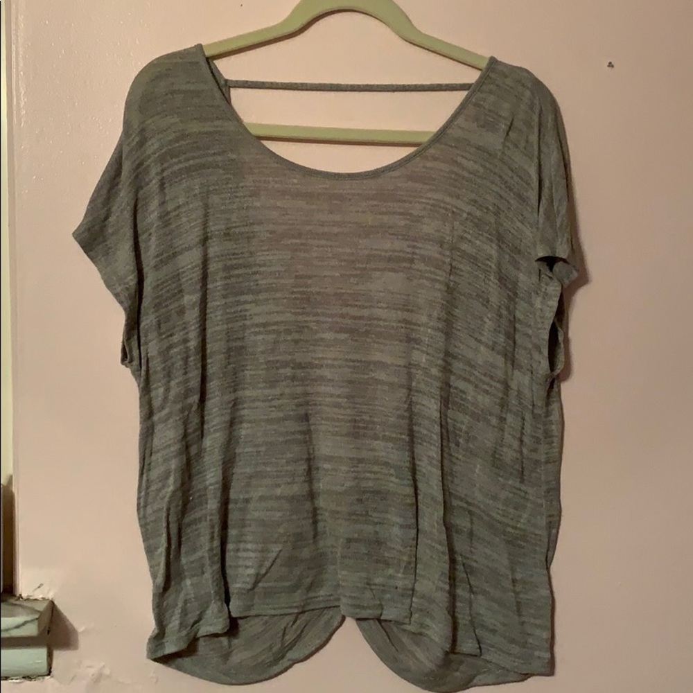 Grey backless shirt